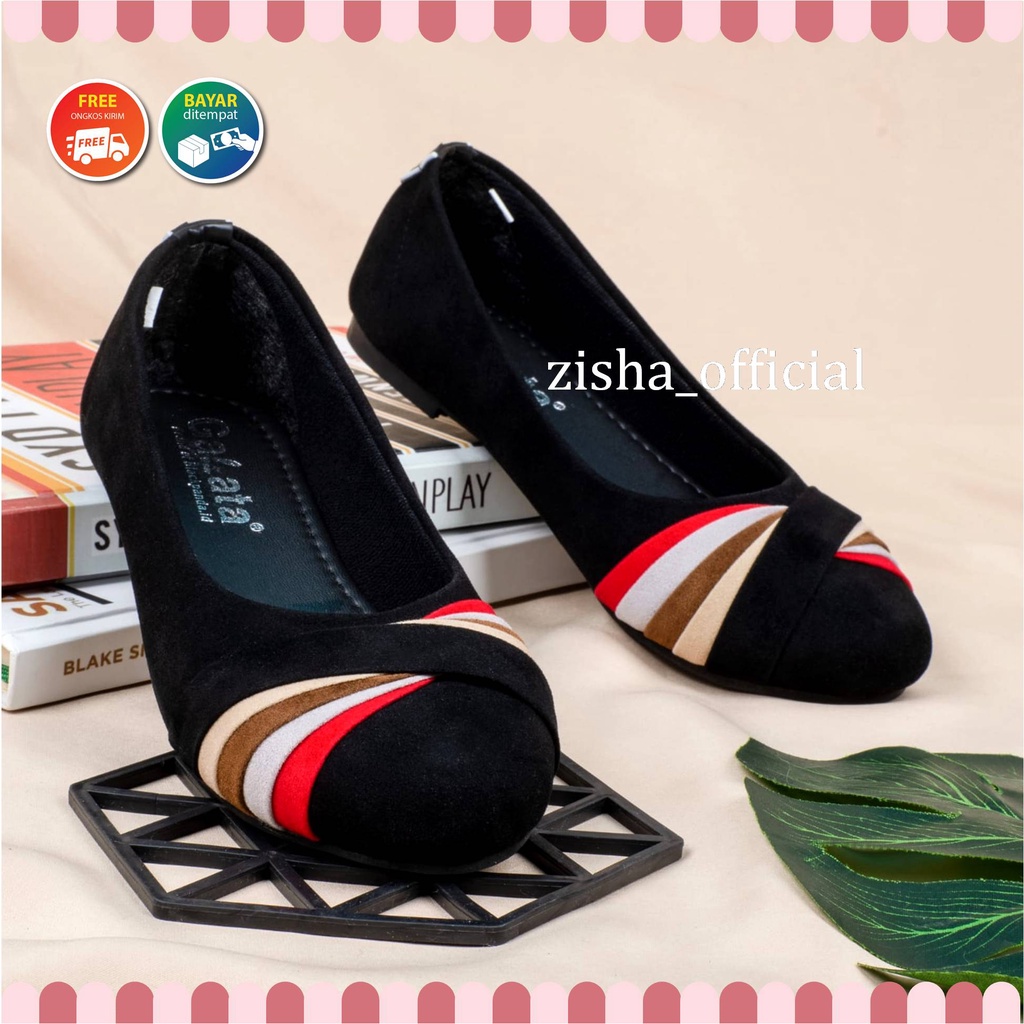 Blackpanda Flat Shoes / Sepatu Black Panda / Sepatu Wanita / Flatshoes Wanita / Black Panda Rainbow