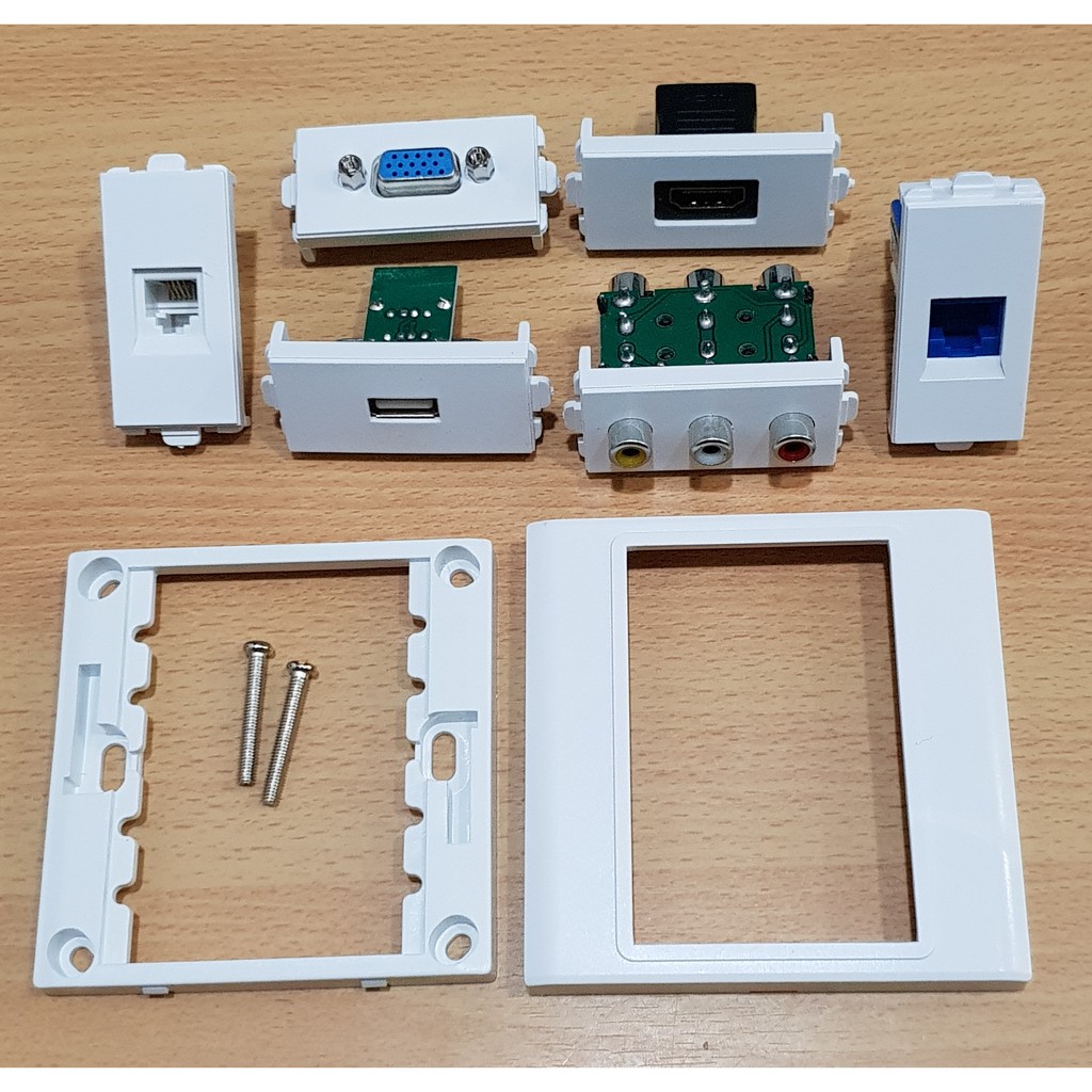 Faceplate with Modular HDMI VGA RCA USB RJ45 RJ11 Good Quality