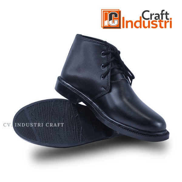 Sepatu PDH MOXXER Dinas Pria BT03 TNI Satpam Security Pantofel Kantoran Oxford Hitam DOFF Tali Kulit Sintetis