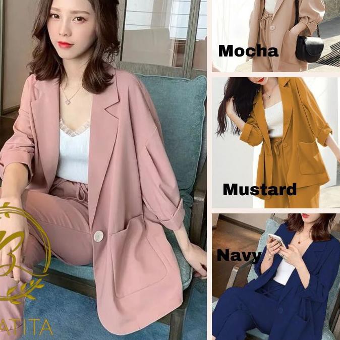 korean style blazer set