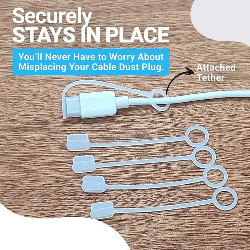 1pc Cover Pelindung Kabel Data / Charger Usb Tipe C Bahan Silikon Transparan Anti Debu Reusable