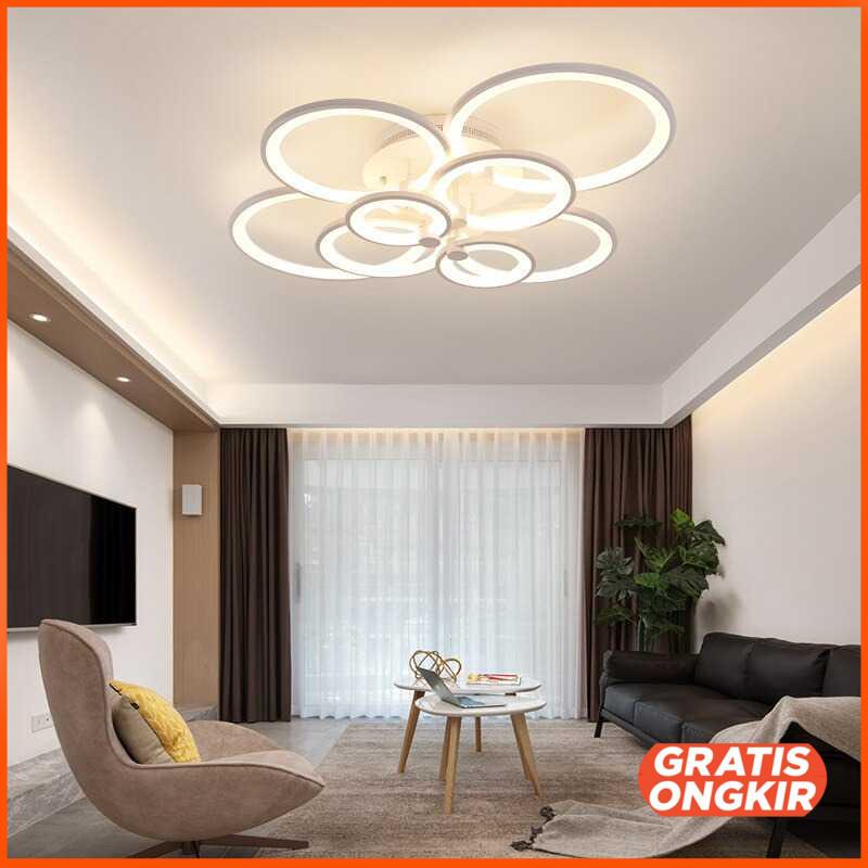 Lampu LED Plafon Modern Ceiling Light 6 Ring - 0528