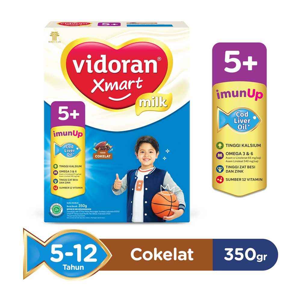 Vidoran Xmart 5+ Susu Formula Pertumbuhan Anak (5-12 Tahun) - 350gr