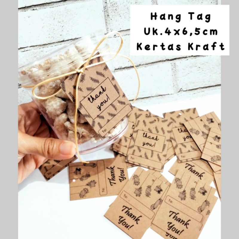 

BISA ECER HANG TAG RUSTIC/ HANG TAG COKLAT/ HANGTAG KERTAS KRAFT TEBAL/ HANGTAG THANK YOU MURAH