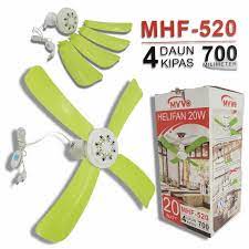 KIPAS GANTUNG ARASHI 30W BESAR HELI FAN 4 BALING 25W / 30WATT SUARA HALUS MOTOR BERKUALITAS MINIFAN AR 288