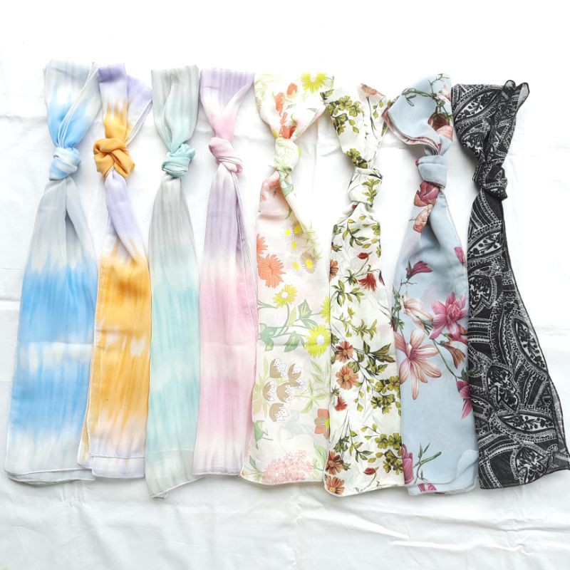 Scarf Syal Leher Bahan Polyster PART I (Chiffon) Motif MURAH