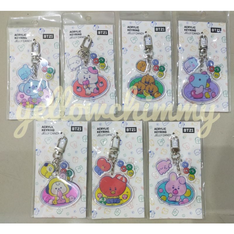 [READY STOCK] OFFICIAL Monopoly BT21 Jelly Candy Acrylic Keyring gantungan kunci akrilik BT21