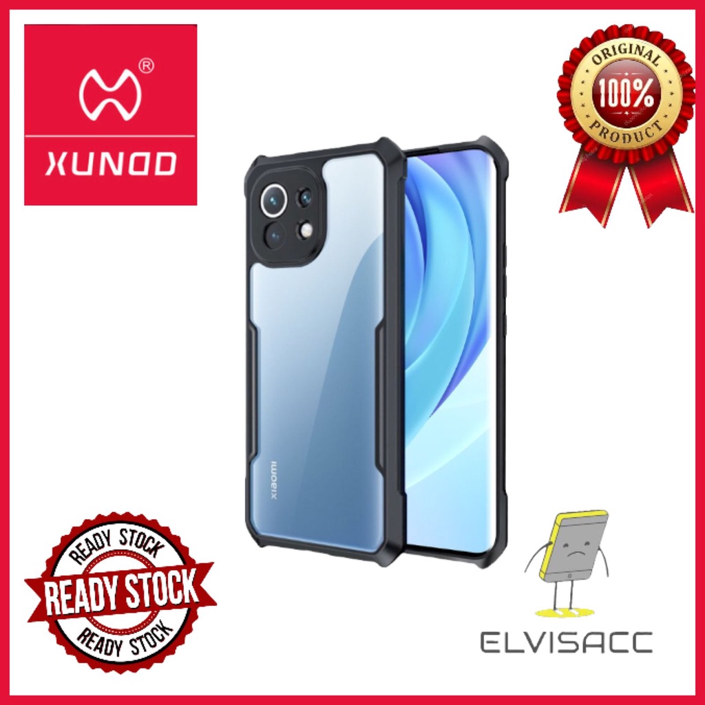 CASE XIAOMI MI 11 / XIAOMI 11 LITE / XIAOMI 11 PRO / XIAOMI 11 ULTRA XUNDD BEATLE ORIGINAL SOFT HARD CASE HYBRID ARMOR - CLEAR LIST BLACK