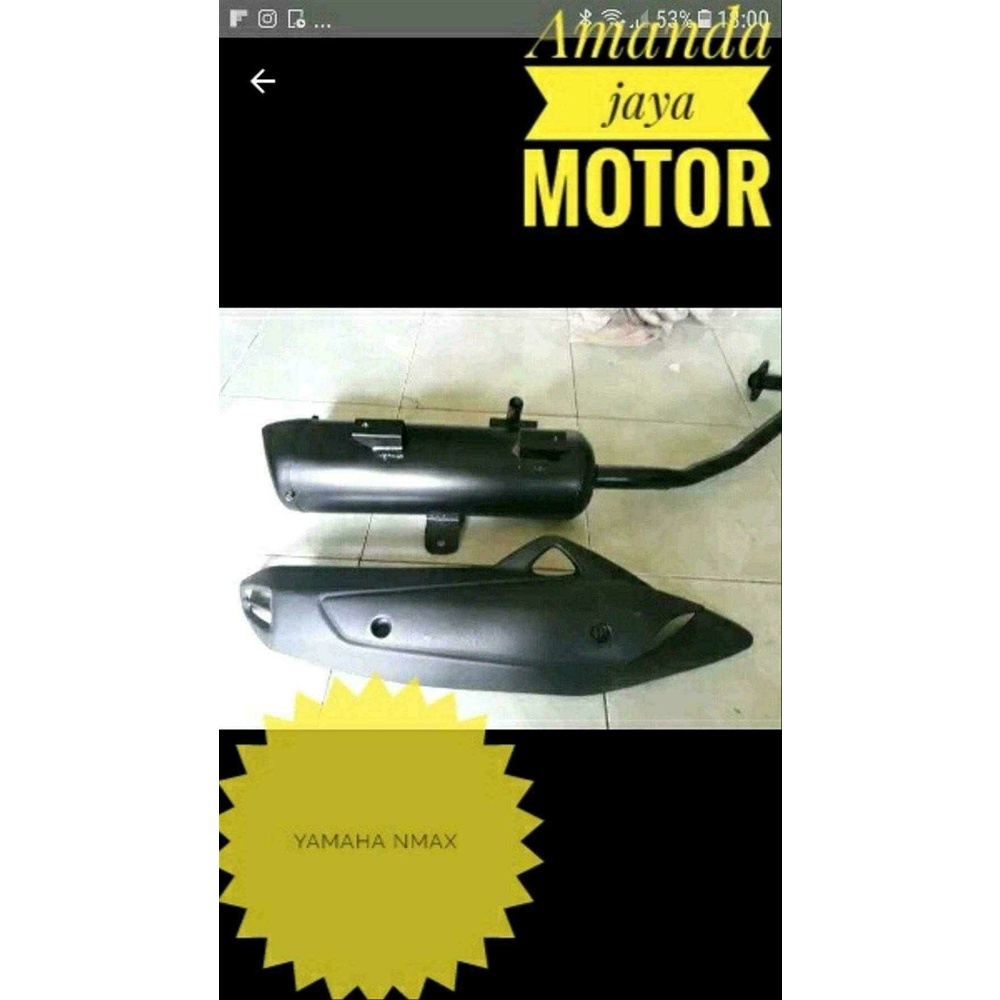 Knalpot Bobokan Aerox 155 VVA Tipe Standar Racing Plus Tutup Knalpot