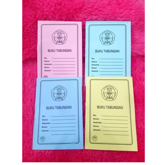 (PER PACK ISI 100) BUKU TABUNGAN ANAK SEKOLAH WARNA RANDOM