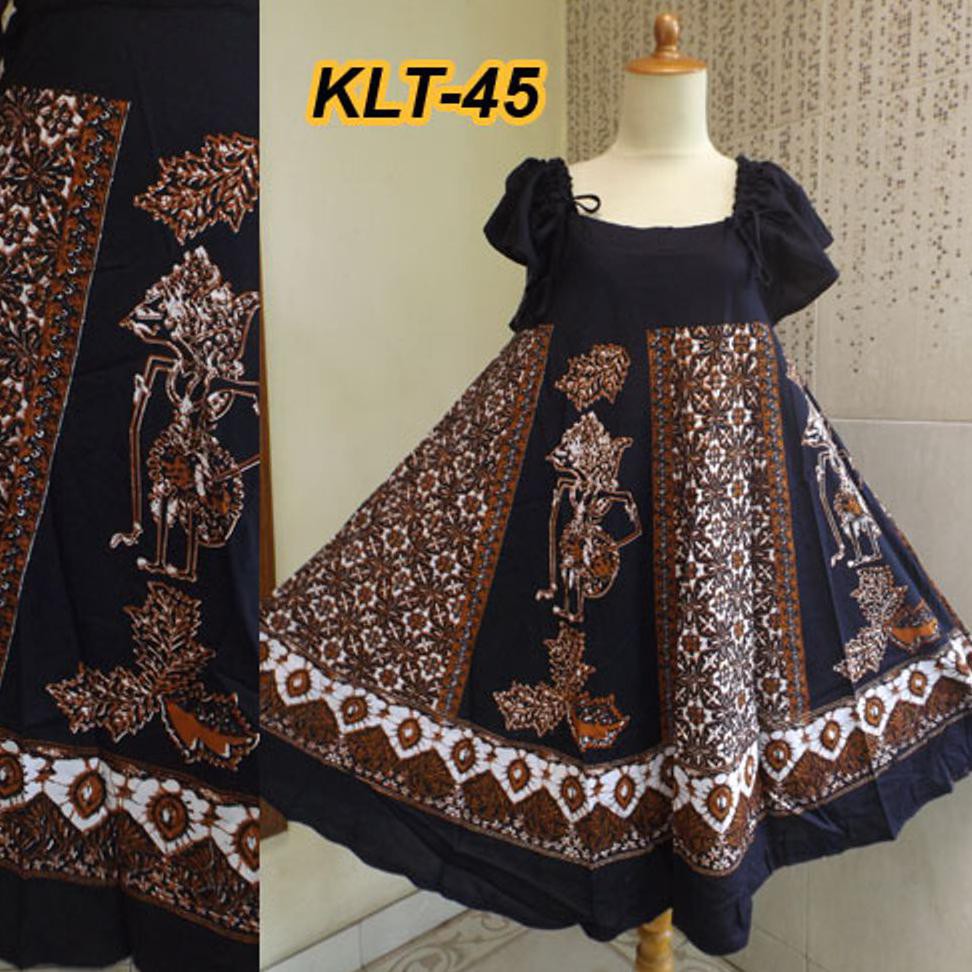 Unik Daster Klok   Daster Payung Tali Kerut Motif Wayang Sogan Batik HAP Solo Diskon
