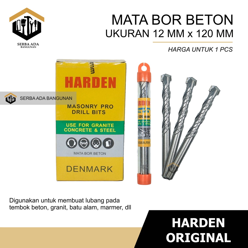 Mata Bor Beton Granit Harden 4 - 5 - 6 - 8 - 10 - 12 mm DRILL TEMBOK DINDING TAJAM KUAT DENMARK