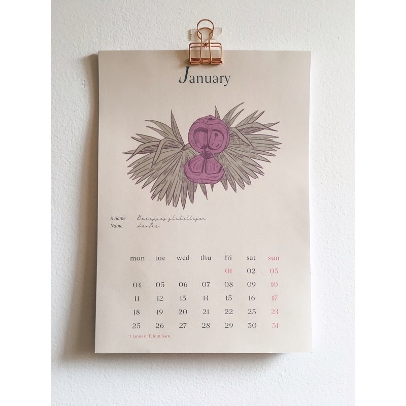 

Puspa Nusantara Wall Calendar 2021