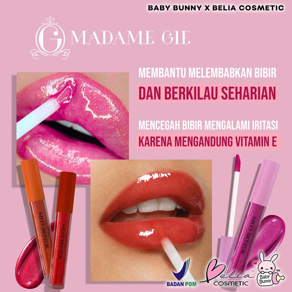 ❤BELIA❤ MADAME GIE Madame Glips - Make Up Lip Gloss | Lip Gloss (✔BPOM)