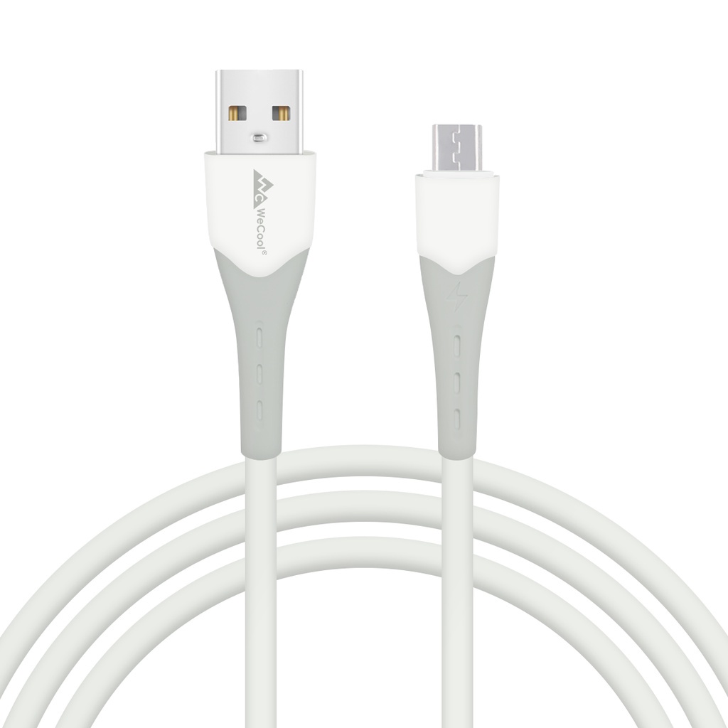 Wecool Kabel Pengisian USB Pengisi Daya Cepat 1M Pengisi Daya Cepat Kompatibel dengan Micro USB Tipe C/Lightning