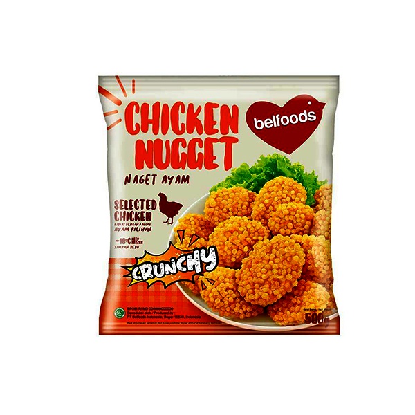 

BELFOODS NUGGET AYAM CRUNCHY 500 GR