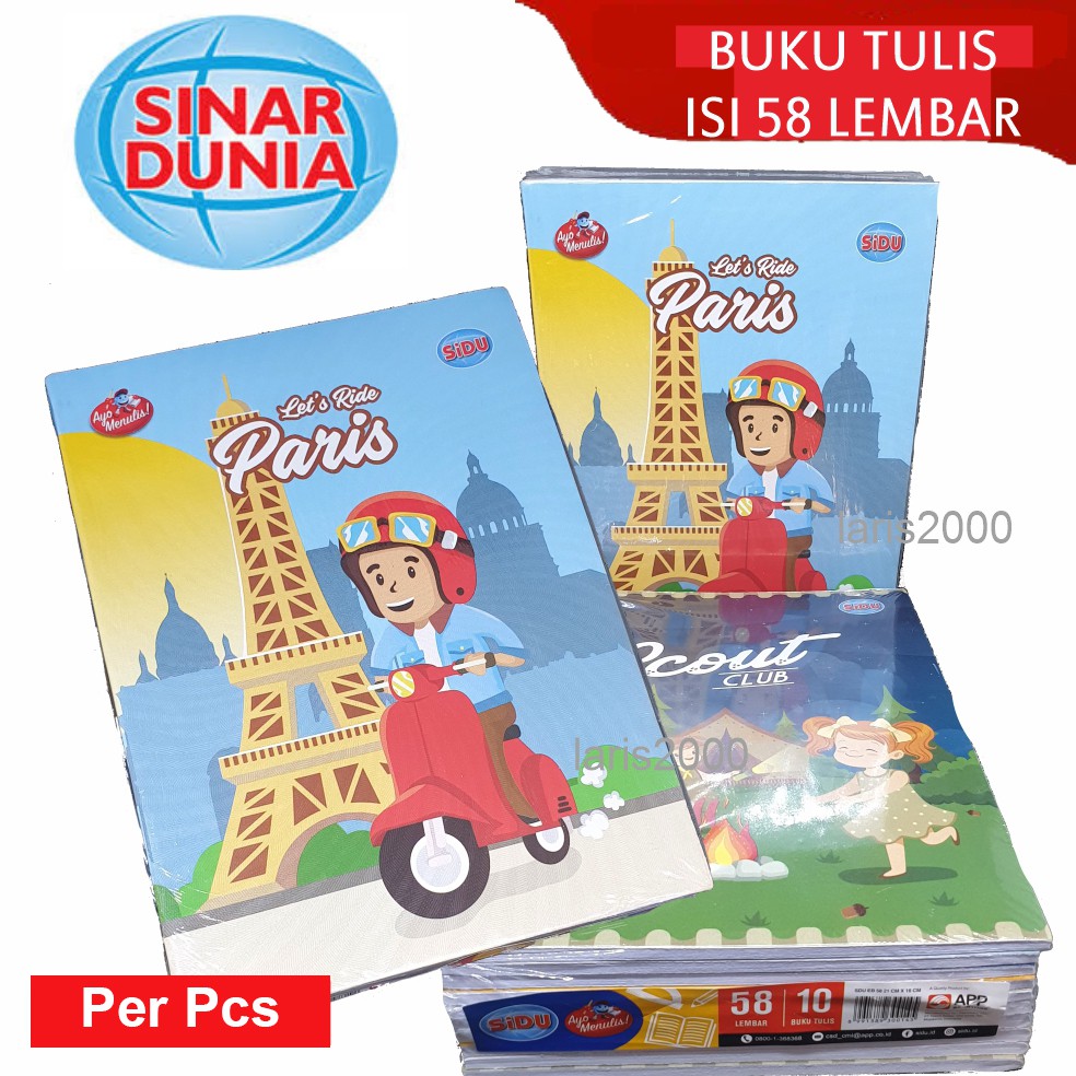 

Buku Tulis Sinar Dunia 58 lembar (per PCS)
