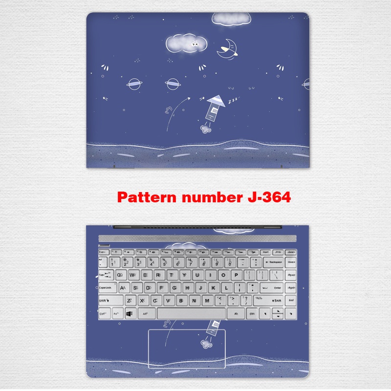 2pcs Stiker Pelindung Laptop Universal Motif Kartun Bahan VINYL 12 13 14 15.6 Inch Asus UX21 UX501 S500 TP300L TX201 E203