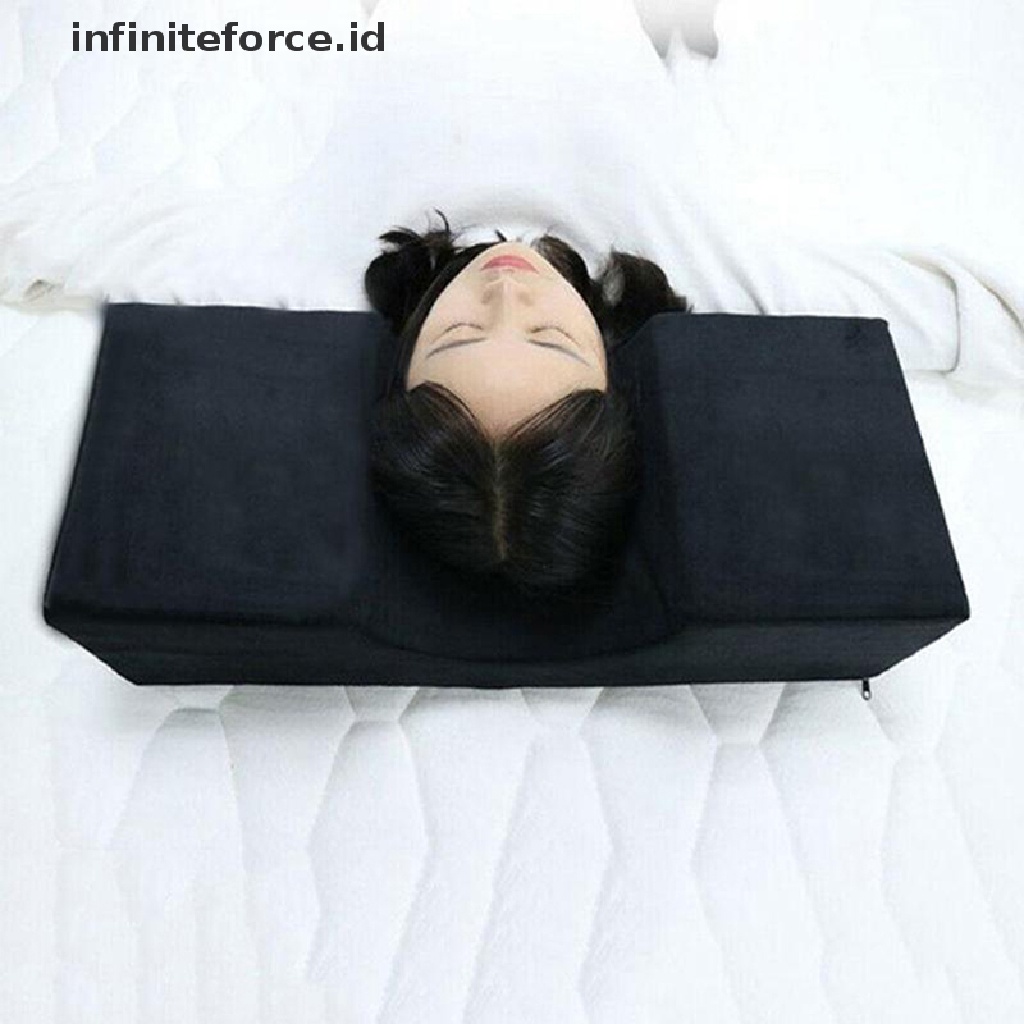 (Infiniteforce.Id) Bantal Memory Foam Penyangga Leher Bahan Flanel