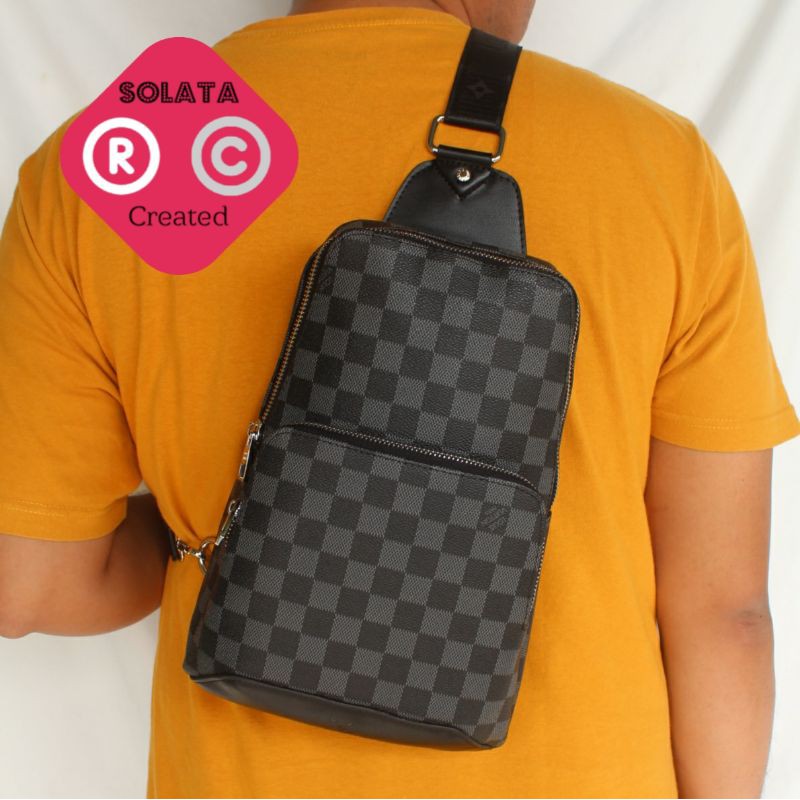 Tas Selempang LV Pria / Sling Bag Pria Wanita / WaistBag Pria / Body Bag Pria