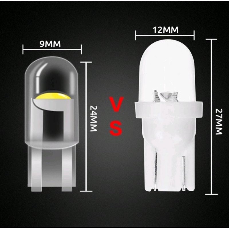 LAMPU LED T10 FULL KACA RESIN 360 W5W SENJA SEIN SPEEDOMETER SINAR TERANG 622 MOTOR MOBIL CLEAR CRYSTAL 12VOLT