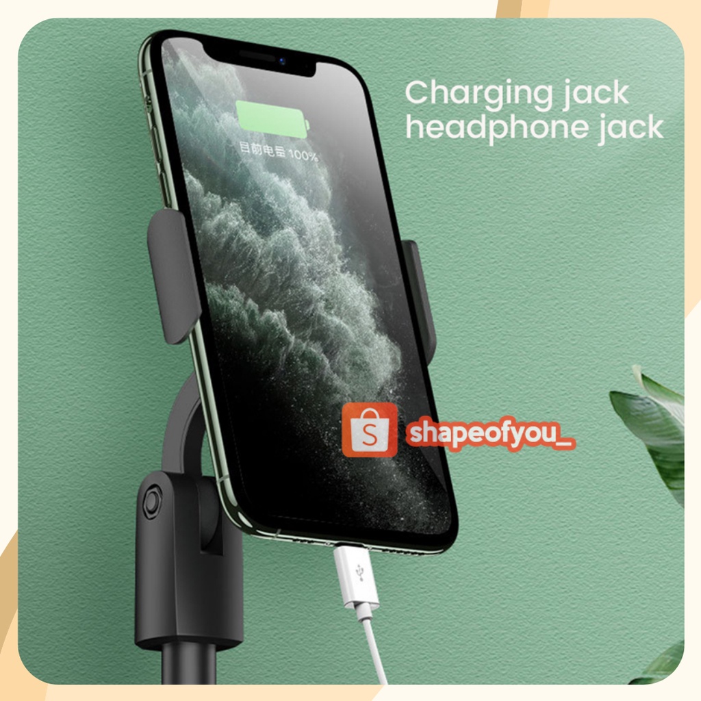 Phone Stand Holder Handphone Hape HP Standing Selfie Broadcasting Tempat HP di meja untuk Zoom Pegangan HP di Meja Putar Kuat Kokoh 360 Derajat