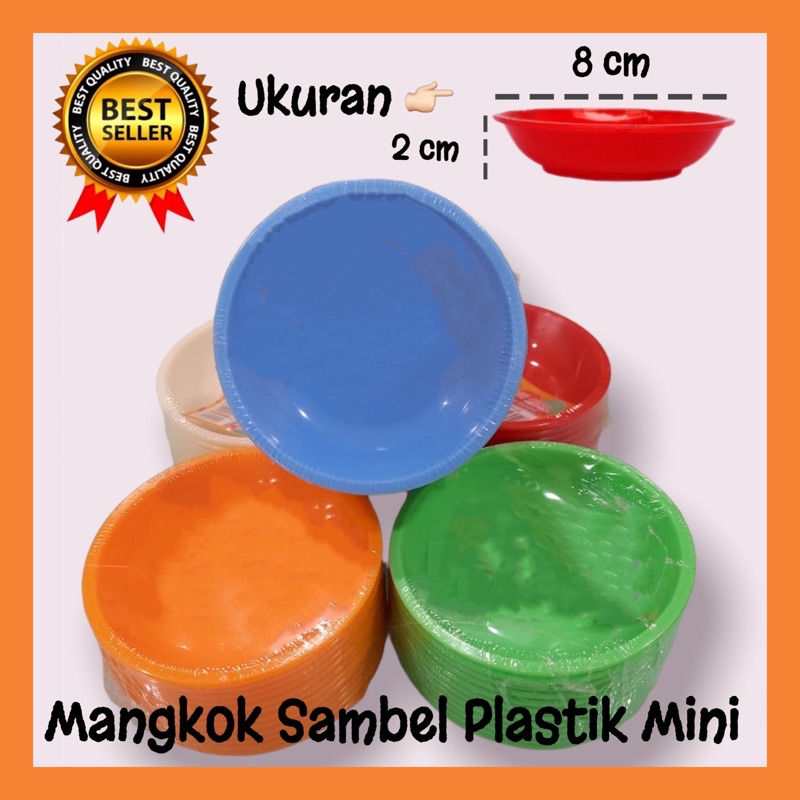 GoldenHen | Mangkok Sambel Bulat Kecil Plastik  ( 1 Pack Isi 12 Pcs )