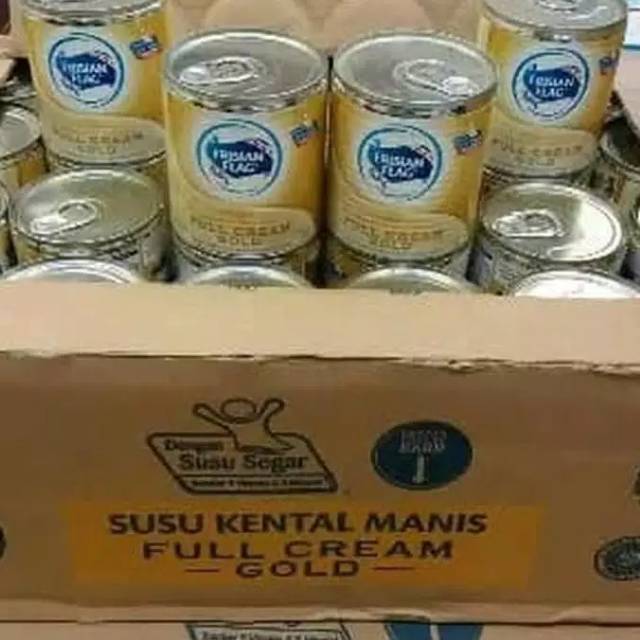 

Susu Bendera Kaleng Frisian Flag Gold 370 gr Isi 48 Pcs / Karton