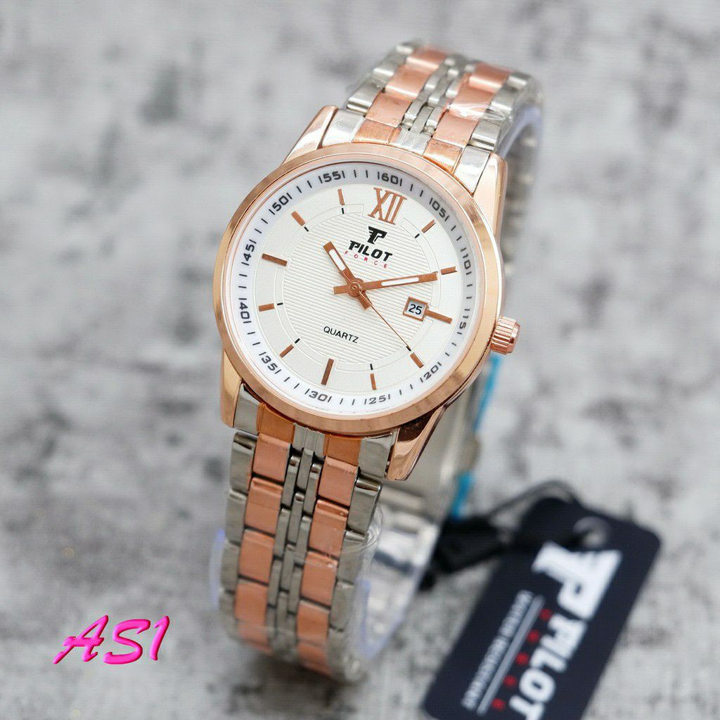 Jam Tangan Wanita Pilot Force Original Rantai Water Resist 0606