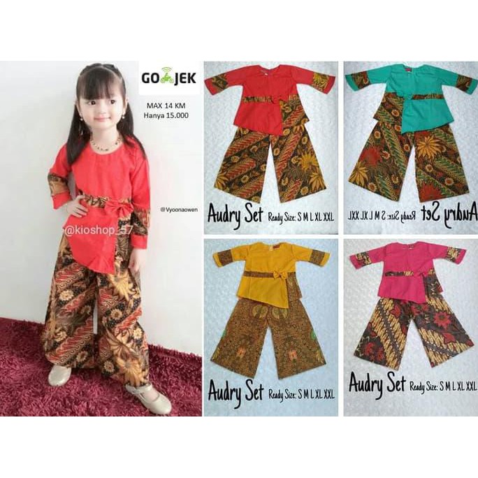 EDISI TERBARU WELANS BATIK - KEBAYA ANAK - AUDRY SET - LP011 KULOT - 7-8 TAHUN, FUCHSIA