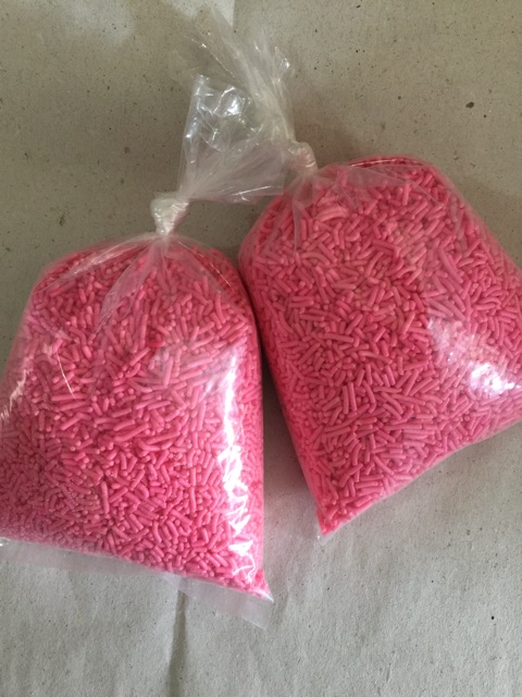 Meses LAGIE butir coklat warna PINK merah muda enak 250 Gram