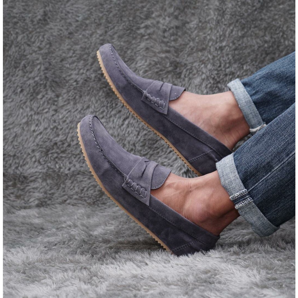 ABRHM x HUNICI - Sepatu Slip On Pria Sepatu Casual Pria Sepatu Kulit Syntetic Pria Sepatu Original S