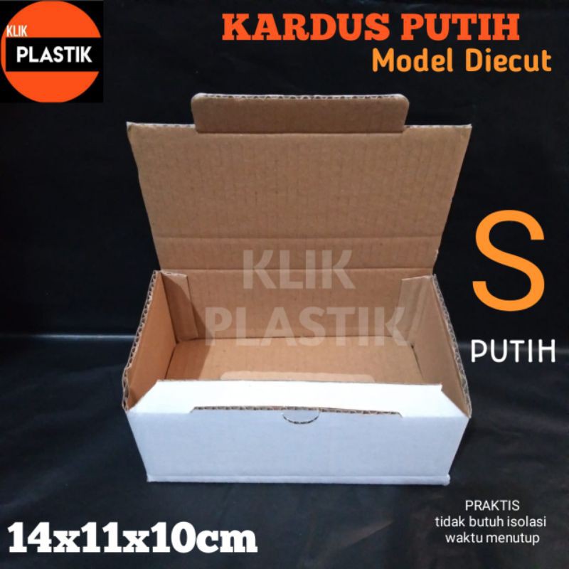 

KARDUS S PUTIH 14x11x10 cm BOX DUS KARTON BOX KOTAK HP AKSESORIS PACKING