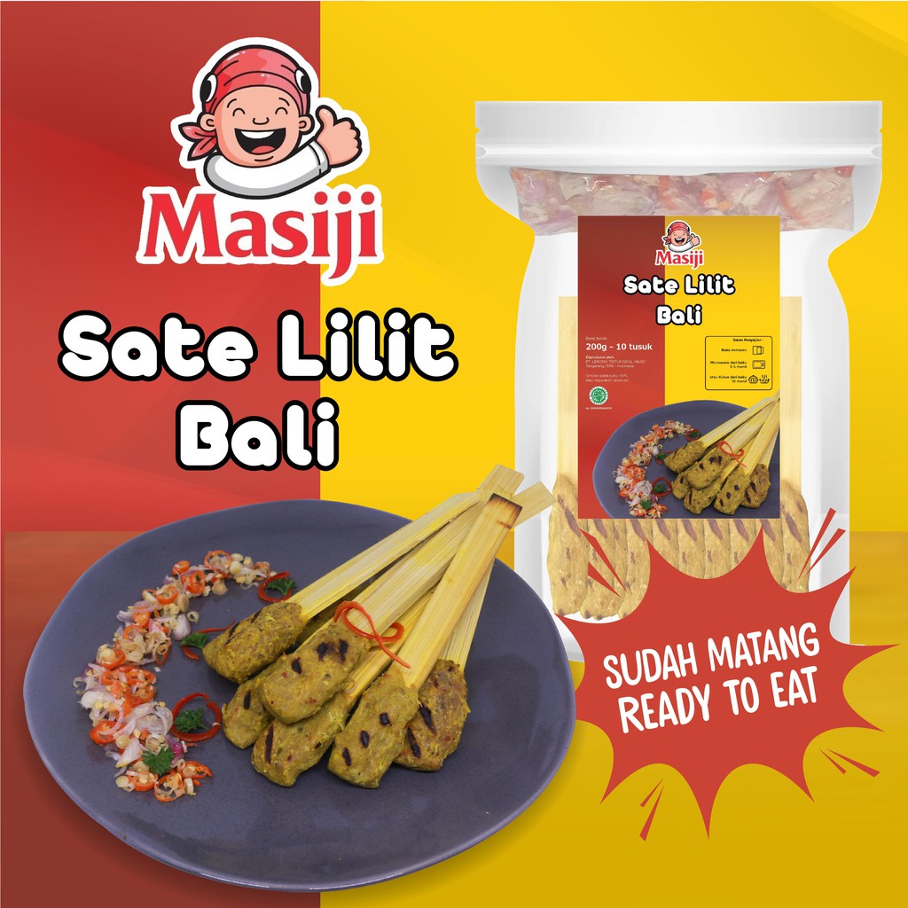 

Sate Lilit Bali Sambal Matah Masiji (Matang & Frozen - 10 Tusuk)