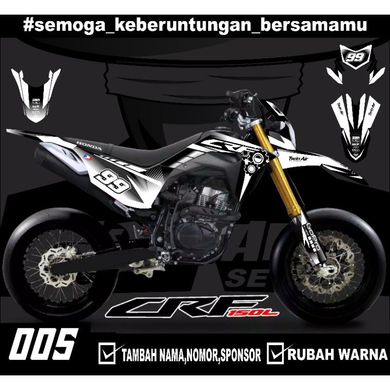 Sticker setiker stiker decal CRF 150 L- Fullbody-Dekal stiker Trail Supermoto laminasi glosy