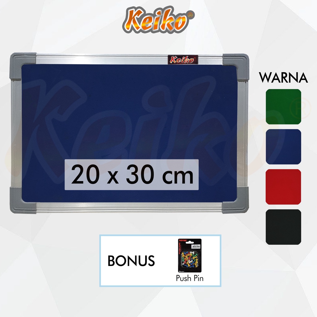 

Softboard / Pin Board / Cork Board / Papan Pengumuman / Mading Gantung Bludru Keiko 20 x 30 cm