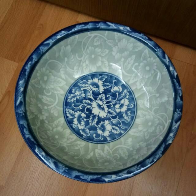 Mangkok Keramik Cantik motif Batik ukuran 9" / 23cm