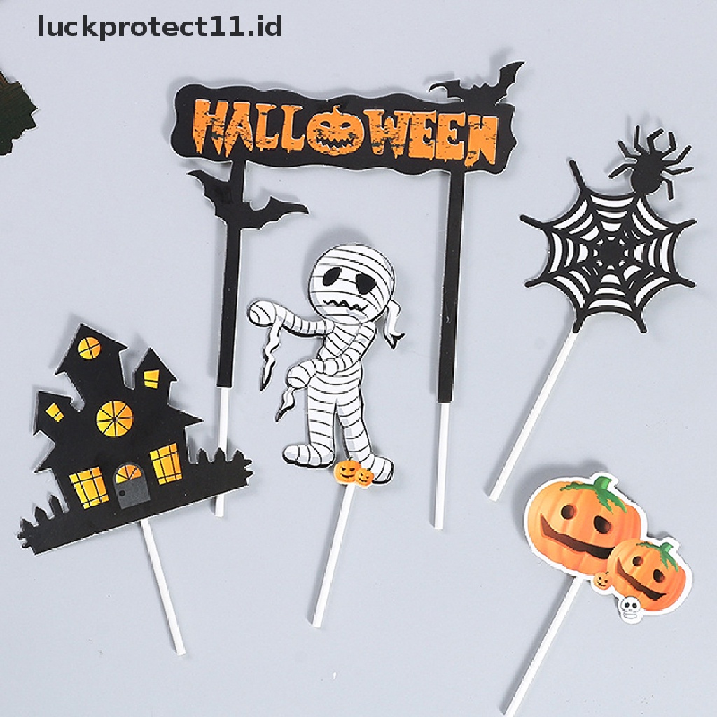 //HG&amp;ID// 1 set Halloween cake decor Halloween party Cake Topper insert sign .