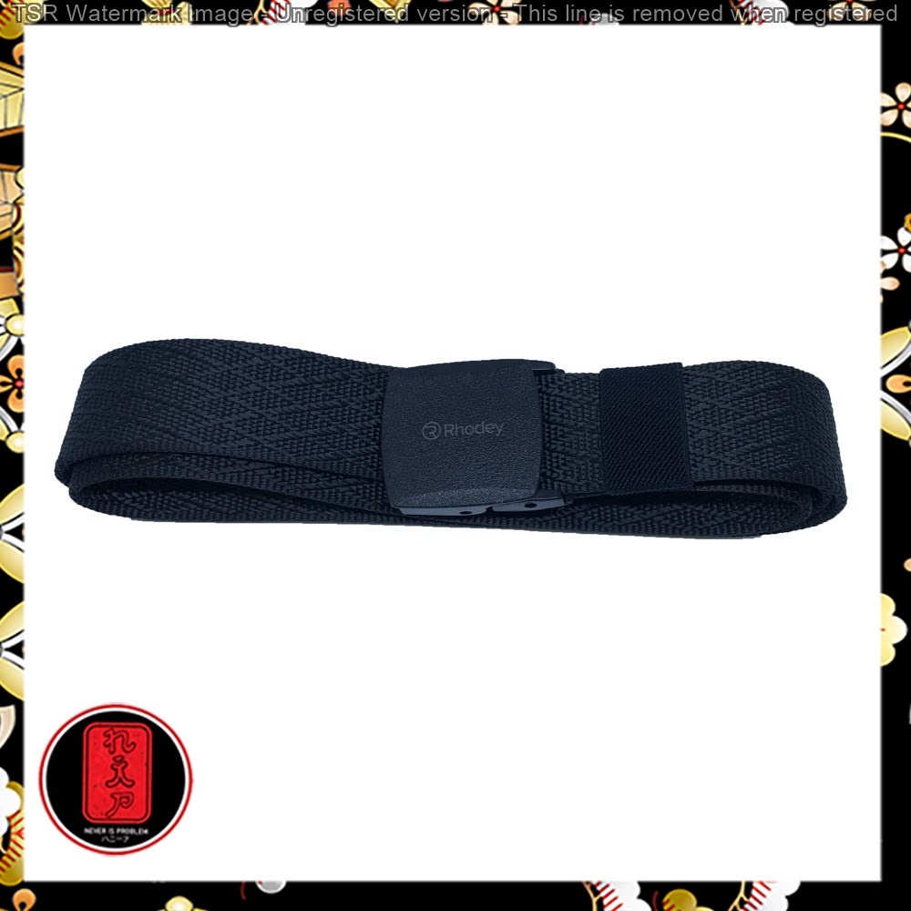 Rhodey Tali Ikat Pinggang Pria Anti Tactical Xray Plastik Canvas Non Metal Automatic Buckle - Black