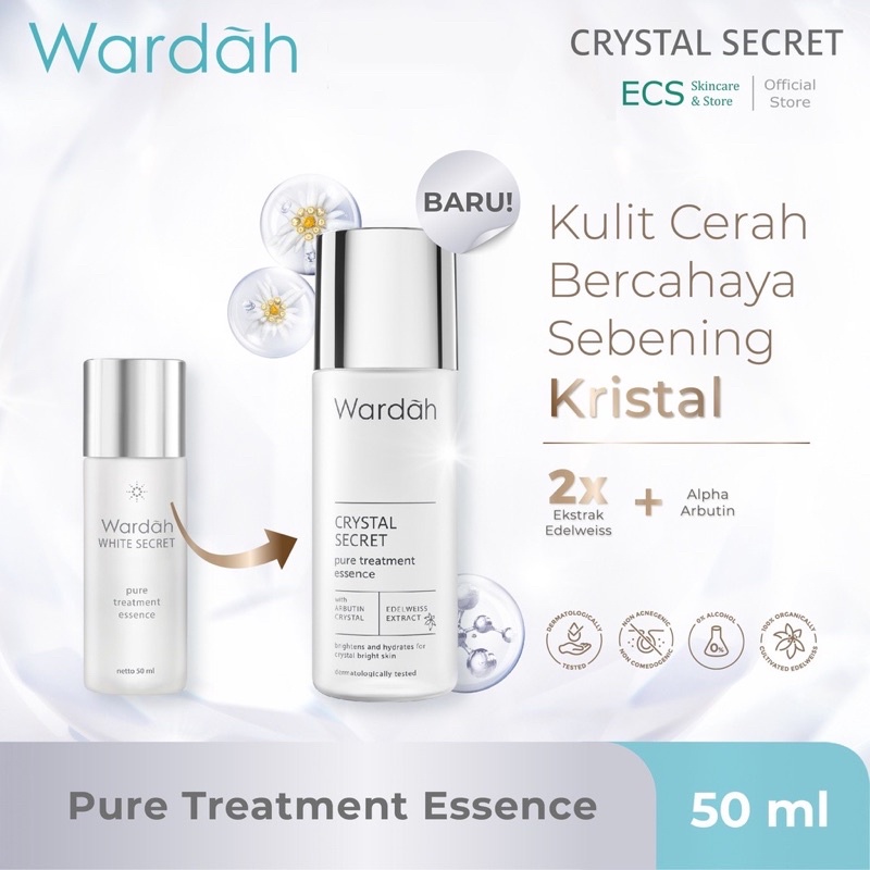 WARDAH CRYSTAL SECRET PURE TREATMENT/ESSENCE 50 ML &amp; 100 ML