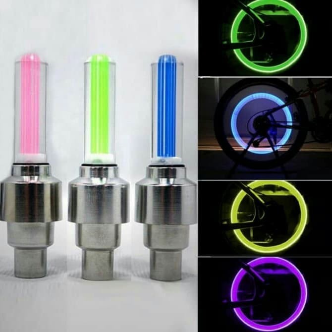 Tutup Pentil Ban Roda LED Wheel - Lampu Variasi Otomotif Mobil Motor Sepeda