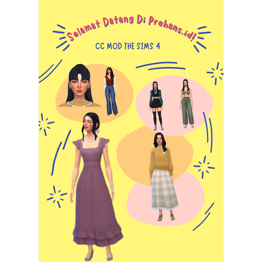 Jual Costom Content The Sims 4 Cc Female The Sims 4 Indonesiashopee