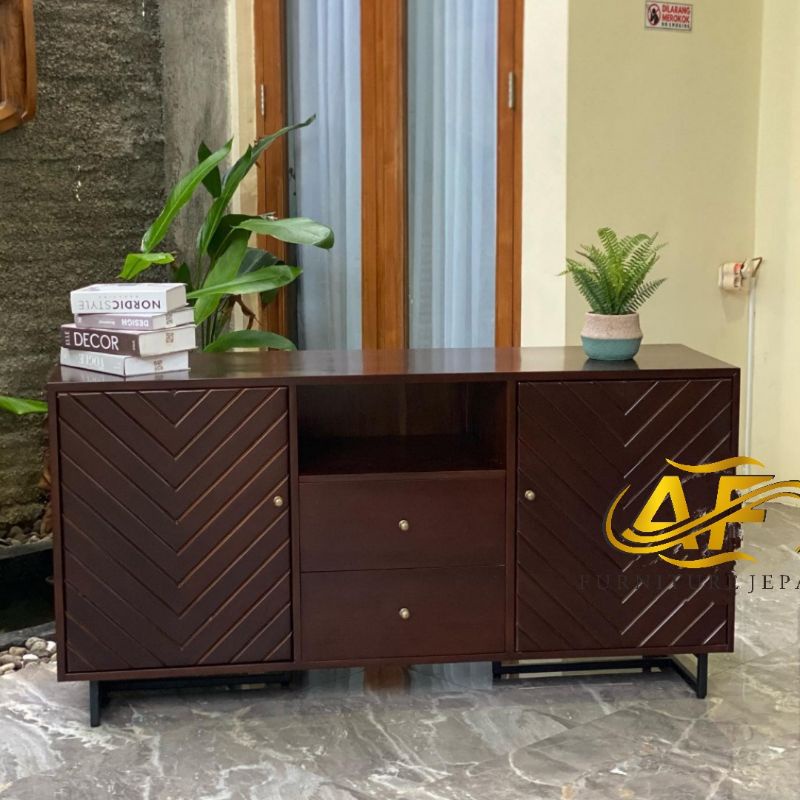 bufet tv minimalis castom/bufet tv moderen/bufet tv kaki besi mewah