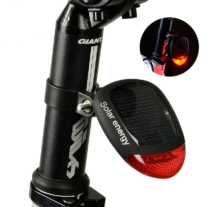 [3 Mode 2 Lampu Ekor Sepeda Energi Surya LED] [ Lampu Belakang Peringatan Keselamatan Sepeda ] [Lampu Bersepeda Gunung Jalan MTB]