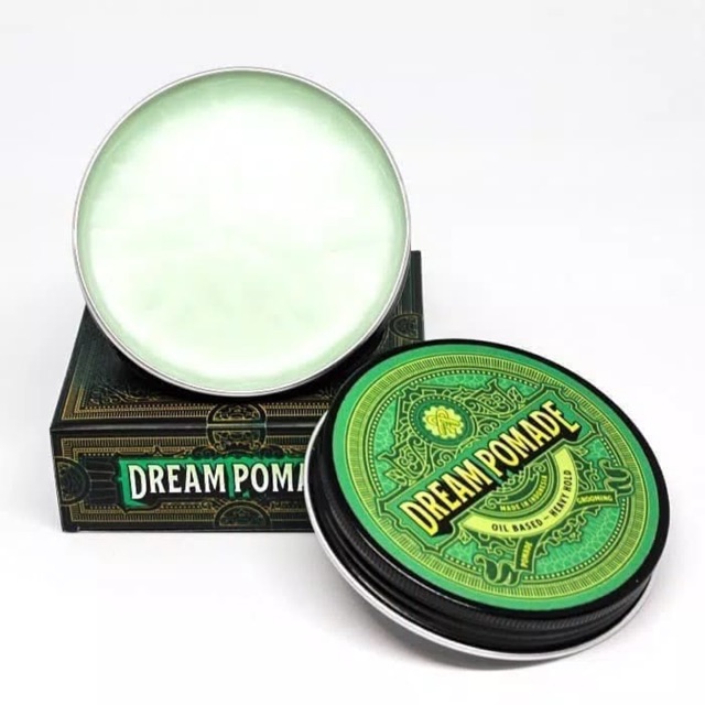 [BPOM] DREAM POMADE GREEN OIL BASED HEAVY HOLD OILBASED FREE SISIR SAKU