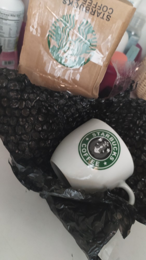 Cangkir Keramik Starbucks Gift Set Ceramic Mug Starbucks Dengan Sendok ( Harga Adalah Per Buah )