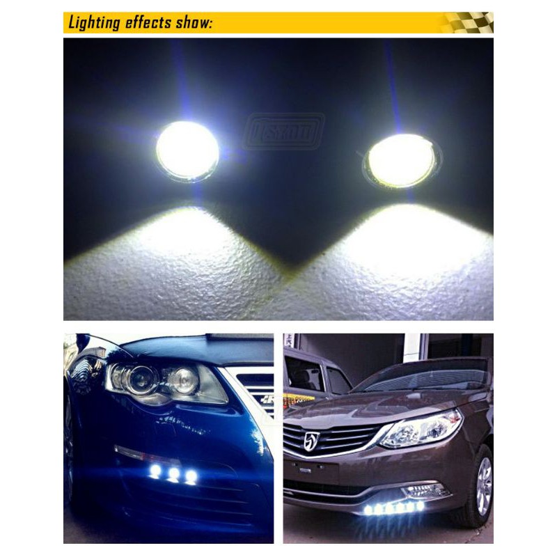 23Mm Eagle Eye Led Lampu Motor Mobil Mata Elang Drl Warna Kabut Fog