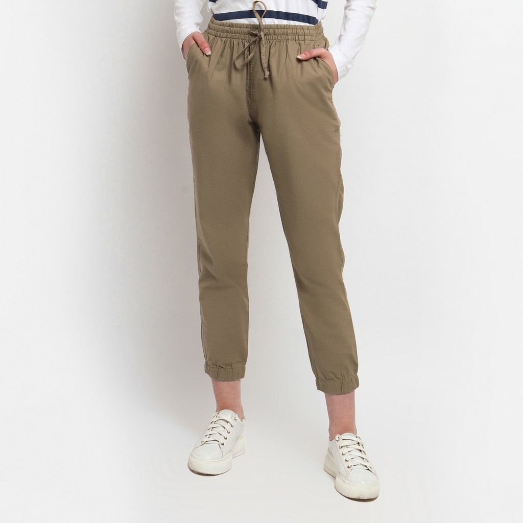 Flamoush Tanabe Khaki Jogger Pants Wanita