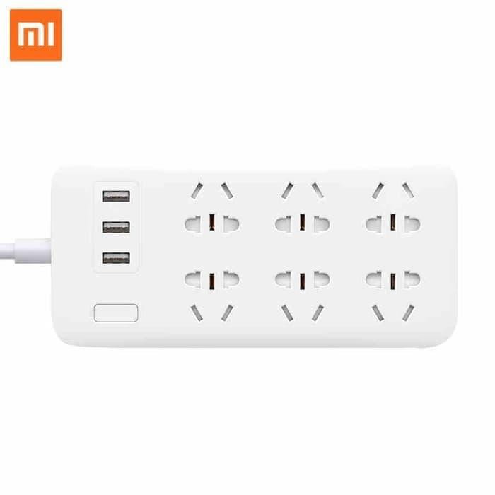 XIAOMI Powerstrip STOP KONTAK Power Strip 6 PORT + 3 USB mijia port