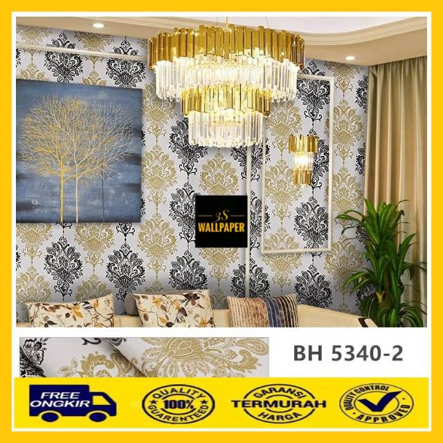 Wallpaper Dinding Batik Hitam Gold Wallpaper Wallpaper Dinding Wall Sticker